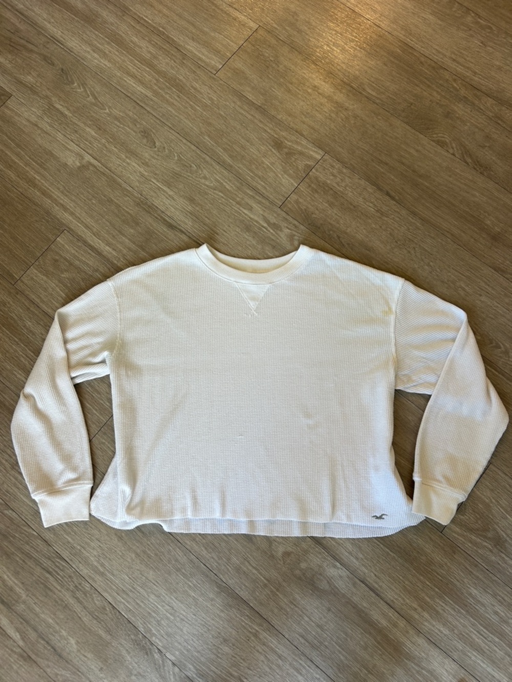 Hollister Waffle Crop Shirt